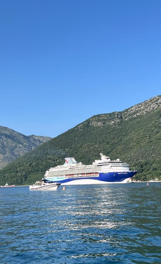 Bay of Kotor — yacht in the bay